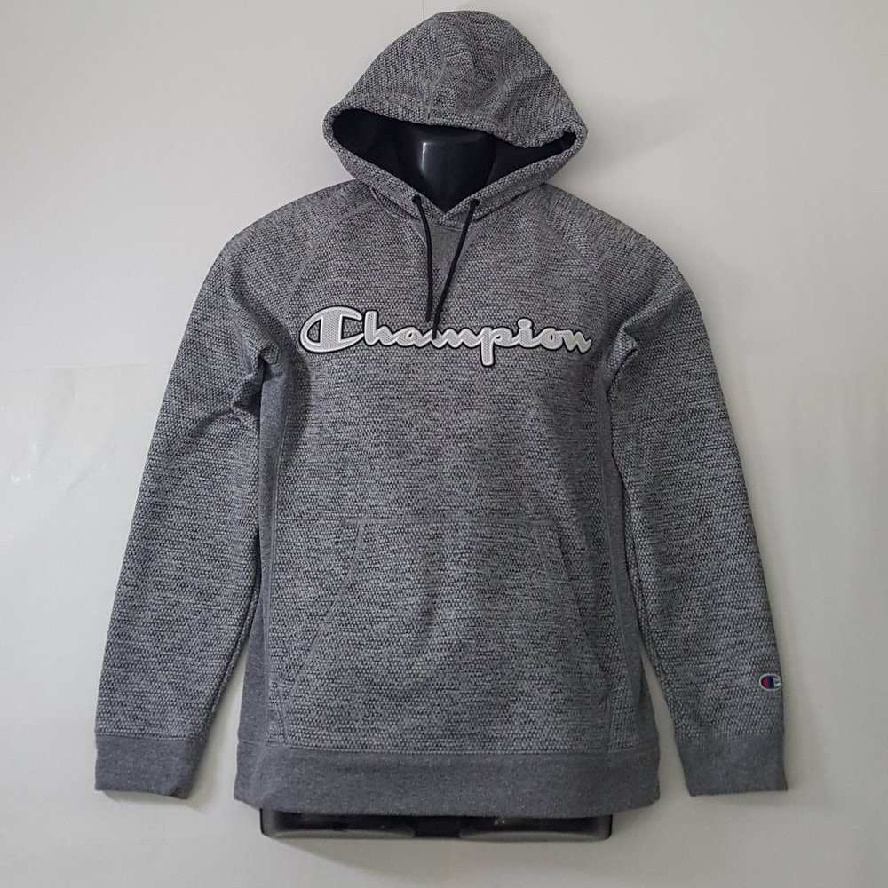 Unisex  Champion Authentic Athletic Gray Logo Hoodie Sweatshirt Adult Size S